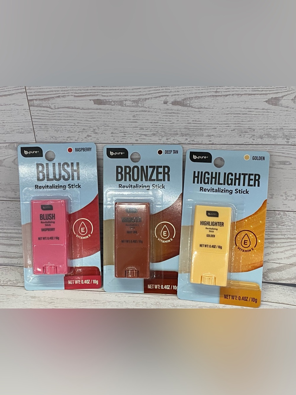 B.pure makeup blush bronzer highlighter 3 pieces